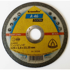Круг відрізний Kronenflex 125х1,6х22,23mm А46 Extra арт. 263248