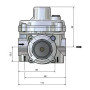 Регулятор давления газа  EKB-10,кутовой, Gazgep