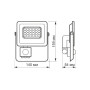 LED прожектор VIDEX F2e 20W 5000K с датчиком движения и освещенности