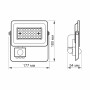 LED прожектор VIDEX F2e 30W 5000K с датчиком движения и освещенности