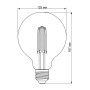 LED лампа VIDEX Filament G125FAD 7W E27 2200K диммерная бронза