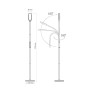 LED торшер напольный белый VIDEX TF07W 14W 3000-5500K
