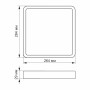 LED Светильник накладной квадрат VIDEX 24W 5000K White