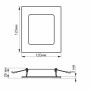 LED светильник Back встроенный квадрат VIDEX 6W 5000K