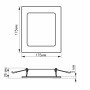 LED светильник Back встроенный квадрат VIDEX 16W 5000K
