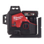 Аккумуляторный лазерный нивелир Milwaukee M12 3PL-401C (Li-Ion 4 Ач) 4933478102 с зелёным лучом