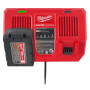 Быстрое зарядное устройство MILWAUKEE M18 DFC на два порта 4932472073