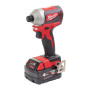 Акумуляторний імпульсний гвинтокрут компактний  MILWAUKEE M18™ 1/4" HEX CBLID-402C 4933464534