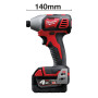 Акумуляторний компактний імпульсний гвинтокрут MILWAUKEE 1/4'' Hex M18 BID-402C 4933443580