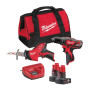 Аккумуляторный набор инструментов M12 ВPP2В-402В MILWAUKEE 4933441230