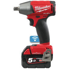 Аккумуляторній ударный гайковерт MILWAUKEE 1/2" M18 FUEL ONEIWF12-502X ONE-KEY с фрикц. кольцом (300 Нм) 4933451374