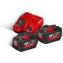 Энергокомплект MILWAUKEE, аккумулятор Li-Ion  M18 HNRG-122 (HВ12 2шт; з/у M12-18FC) + подарок аккумулятор M12 B6 4933464261