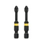 Набор битов DeWALT, ударные, IMPACT TORSION, Philips, Ph2, L=57 мм, 2 шт