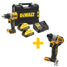 Аккумуляторная дрель-шуруповерт DeWALT DCD800H2T + ударный шуруповерт DCF840N
