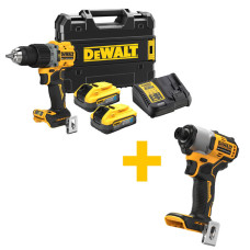 Аккумуляторная ударная дрель-шуруповерт DeWALT DCD805H2T + ударный шуруповерт DCF840N