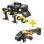 Акумуляторний набір інструментів DeWALT DCK2050H2T + кутова шліфмашина DeWALT DCG405N