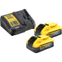 Акумуляторний набір інструментів DeWALT DCK2050H2T + кутова шліфмашина DeWALT DCG405N