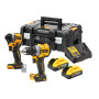 Акумуляторний набір інструментів DeWALT DCK2051H2T + кутова шліфмашина DeWALT DCG405N