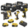 Акумуляторний набір з трьох інструментів безщіткових DeWALT DCK377P3T