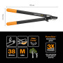 Плоскостной сучкорез (секатор) Fiskars с загнутыми лезвиями (M) L74 112290 (1000582)